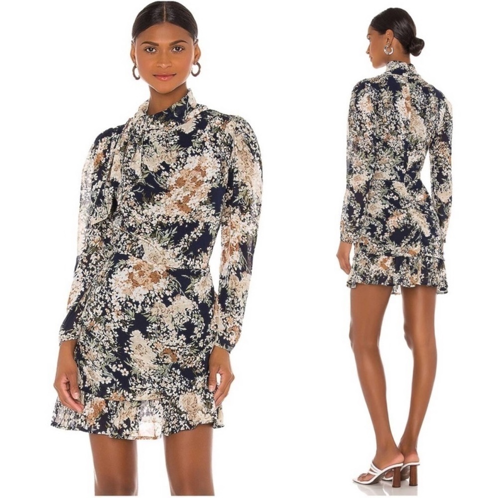 Minkpink Brigitte Floral Mini Dress Size Large